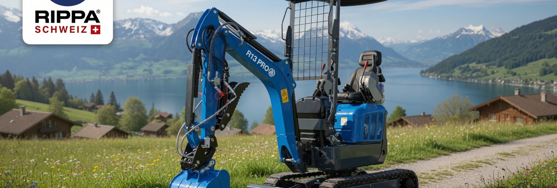 Rippa R15 ECO mini excavator in Gersau — compact all-rounder by Lake Lucerne